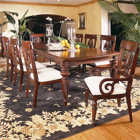 9 Piece Rectangular Table & Splat Back Chair Dining Set